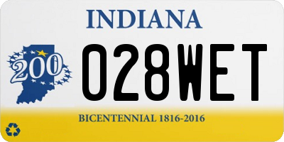 IN license plate 028WET
