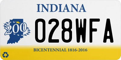 IN license plate 028WFA