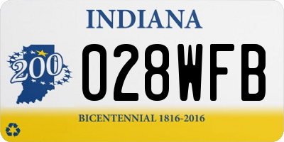 IN license plate 028WFB