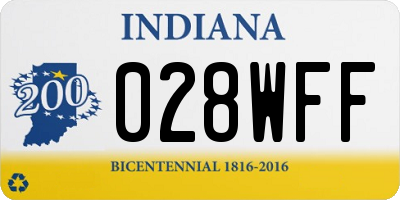 IN license plate 028WFF