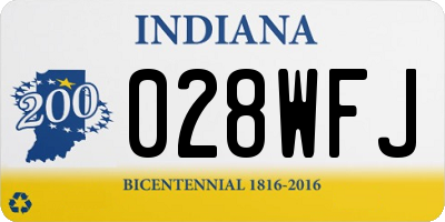 IN license plate 028WFJ
