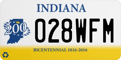 IN license plate 028WFM