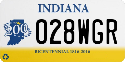 IN license plate 028WGR