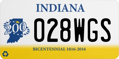 IN license plate 028WGS