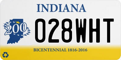 IN license plate 028WHT