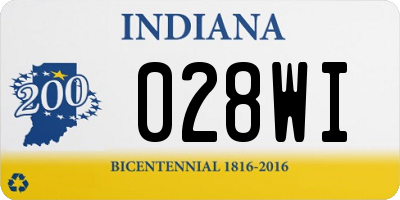 IN license plate 028WI