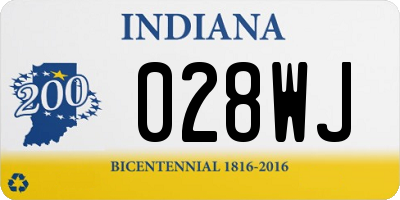 IN license plate 028WJ