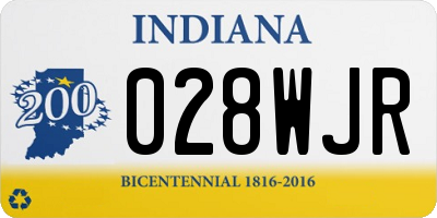 IN license plate 028WJR