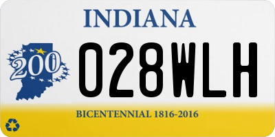 IN license plate 028WLH