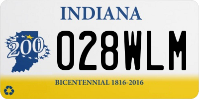 IN license plate 028WLM
