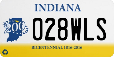 IN license plate 028WLS