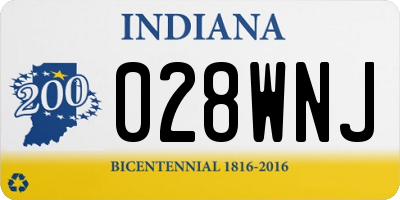 IN license plate 028WNJ