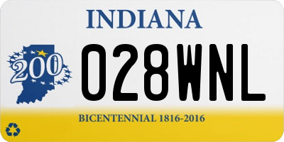 IN license plate 028WNL