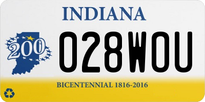 IN license plate 028WOU