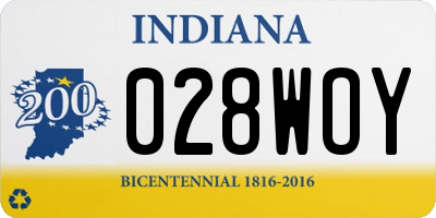 IN license plate 028WOY