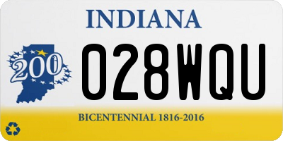 IN license plate 028WQU