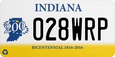 IN license plate 028WRP