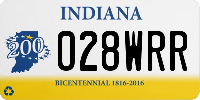 IN license plate 028WRR
