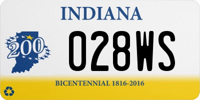 IN license plate 028WS