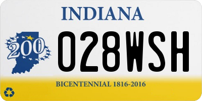 IN license plate 028WSH
