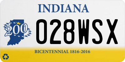 IN license plate 028WSX