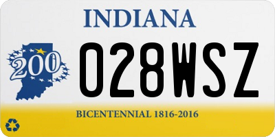 IN license plate 028WSZ