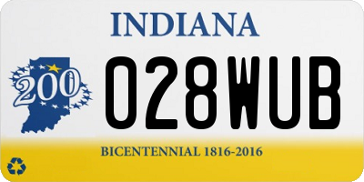 IN license plate 028WUB