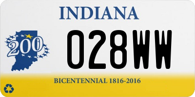 IN license plate 028WW