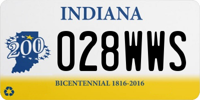 IN license plate 028WWS