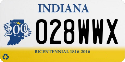 IN license plate 028WWX