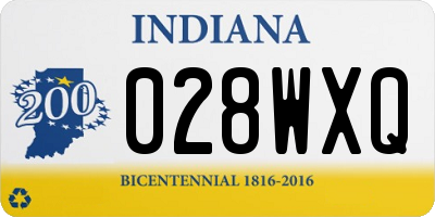 IN license plate 028WXQ