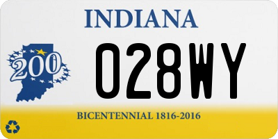 IN license plate 028WY
