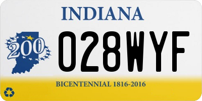 IN license plate 028WYF