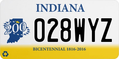 IN license plate 028WYZ