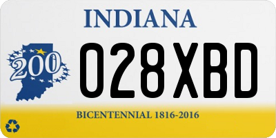 IN license plate 028XBD
