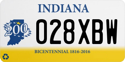 IN license plate 028XBW