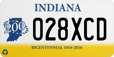 IN license plate 028XCD