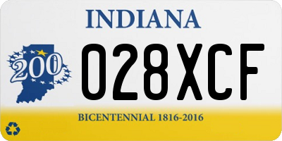 IN license plate 028XCF