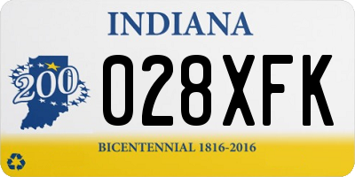IN license plate 028XFK