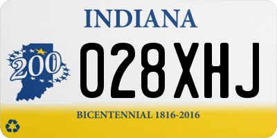 IN license plate 028XHJ