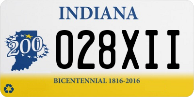 IN license plate 028XII