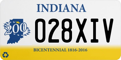 IN license plate 028XIV
