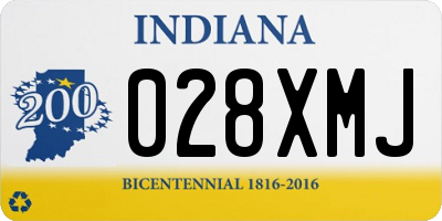 IN license plate 028XMJ