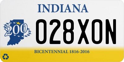 IN license plate 028XON