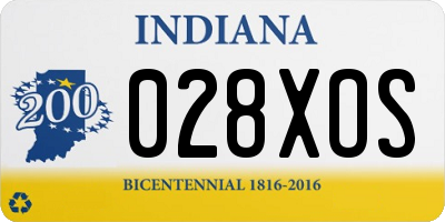 IN license plate 028XOS