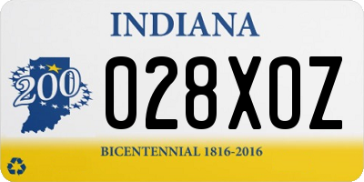 IN license plate 028XOZ