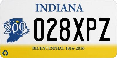 IN license plate 028XPZ