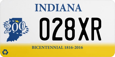 IN license plate 028XR