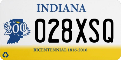 IN license plate 028XSQ