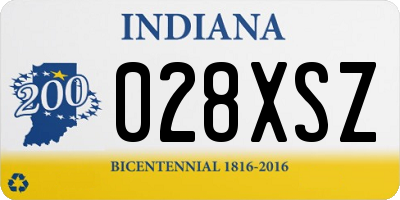 IN license plate 028XSZ